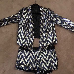 Jessica Simpson 2 piece chevron sequin outfit